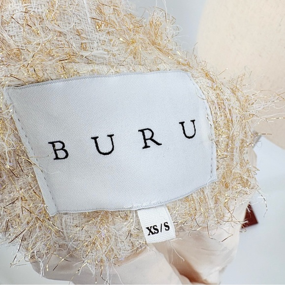 Buru Belted Blazer Gold Tinsel Tweed Extra Small / Small - Picture 3 of 10